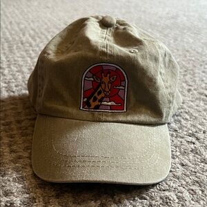 🐆 Child’s Safari Green Cap with Giraffe Patch – Adjustable